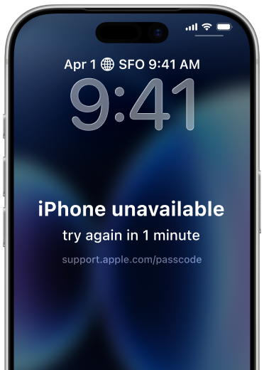 iPhone unavailable screen